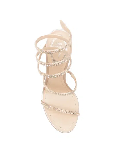 René Caovilla Rene Caovilla Womens Blush Cleo 80 Crystal-embellished Leather Heeled Sandals