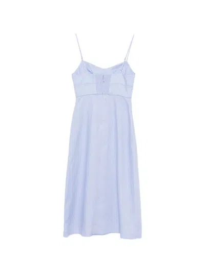 Zimmermann Kindred Spirit Luna Linen Midi Dress In Blue