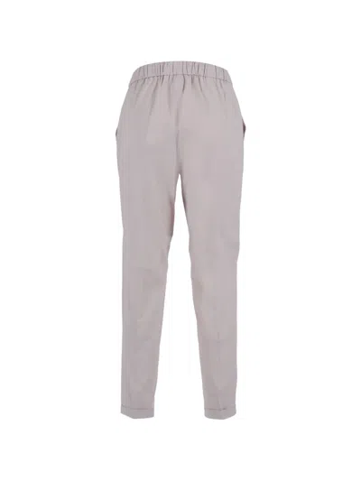 Antonelli Elasticated Turn-up Trousers In Gray