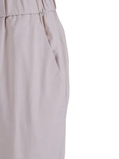 Antonelli Elasticated Turn-up Trousers In Gray