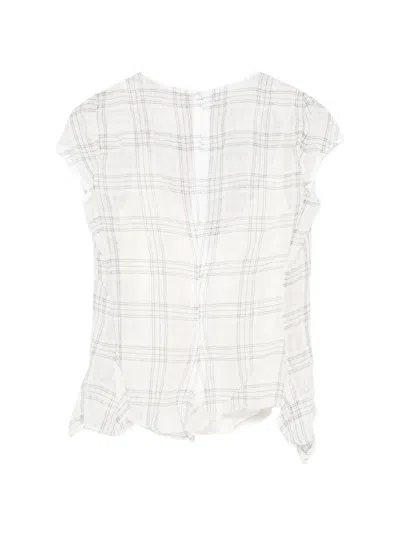 Marc Le Bihan Check-pattern Sheer Blouse In Multi