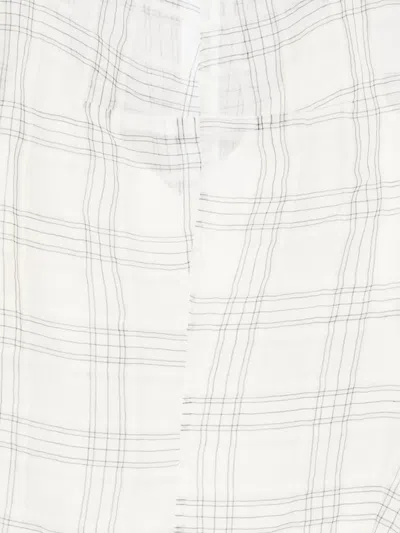 Marc Le Bihan Check-pattern Sheer Blouse In Multi