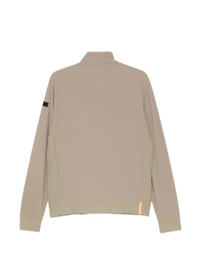Rrd Ribbed-panel Zip-up Jacket In Neutral