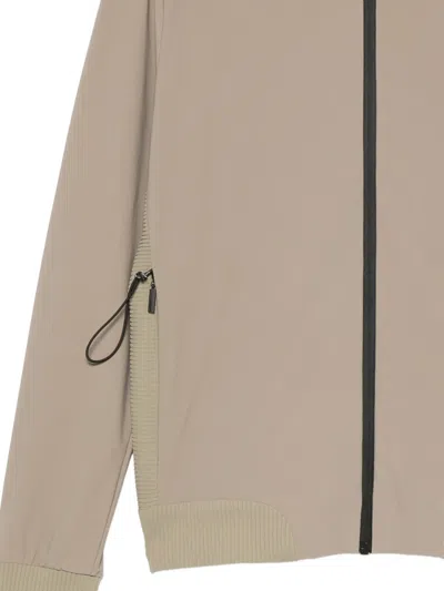 Rrd Ribbed-panel Zip-up Jacket In Neutral