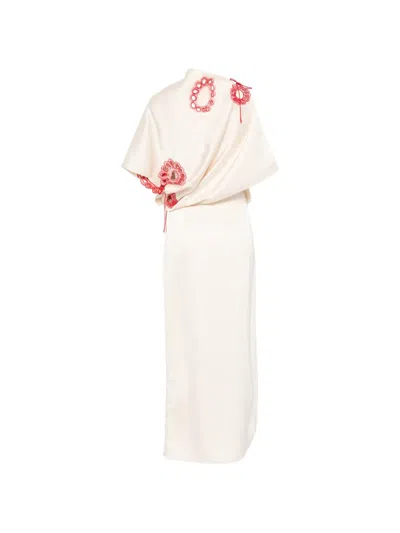 Litkovska Embroidered Draped Top In White