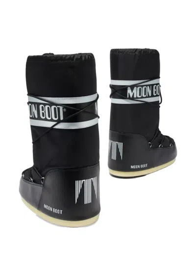 Moon Boot Icon High Nylon Boots In Black