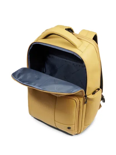 Piquadro Expandable Backpack In Yellow