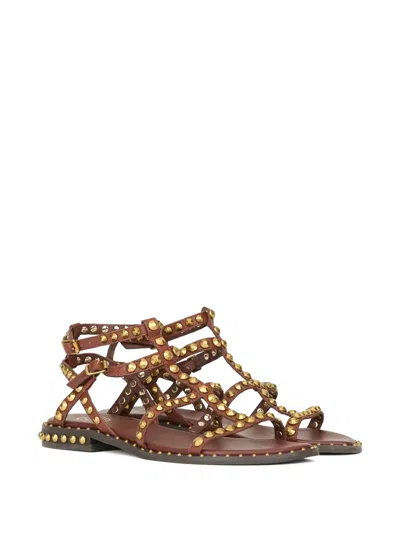 Ash Precious Stud-embellished Sandals In Yellow