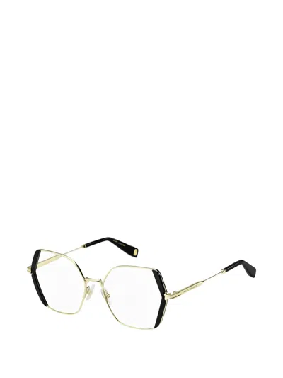 Marc Jacobs Geometric-frame Glasses In Gold