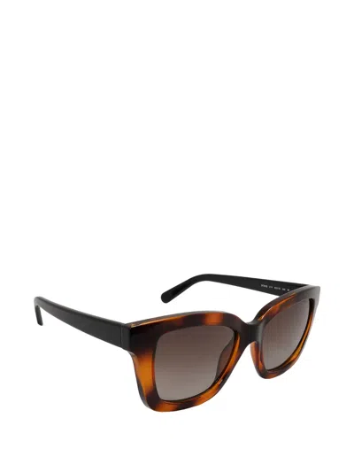 Ferragamo Brown Gradient Rectangular Ladies Sunglasses Sf955s 214 53 In Brown