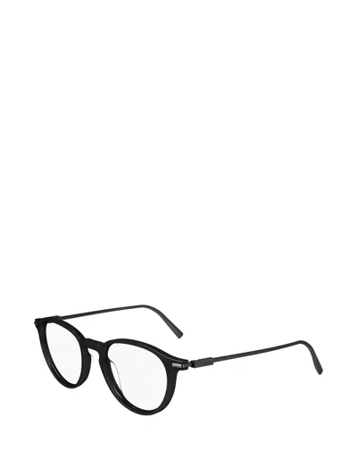 Ferragamo Round-frame Glasses In Black