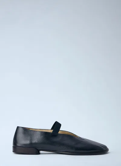 Lemaire Glove Nappa Leather Ballet Flats In Black