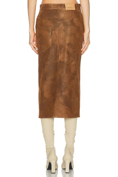 Isabel Marant Étoile Bisane Skirt In Brown