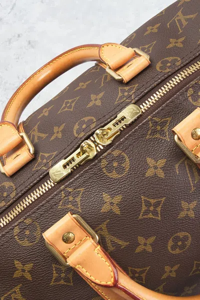 Pre-owned Louis Vuitton Monogram Keepall 45 Handbag In Brown