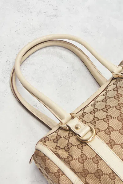 Pre-owned Gucci Abbey Tote Bag In Sand