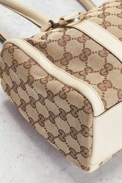 Pre-owned Gucci Abbey Tote Bag In Sand