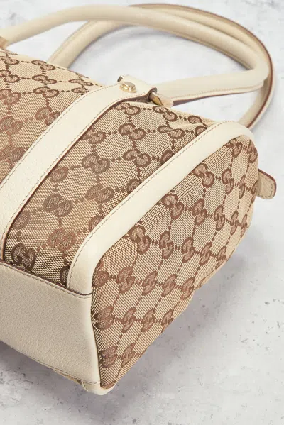 Pre-owned Gucci Abbey Tote Bag In Sand