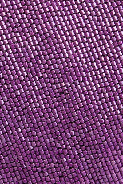 Pre-owned Fendi Beaded Re-edition Baguette Shoulder Bag In Purple