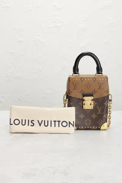 Pre-owned Louis Vuitton Monogram Reverse Camera Box Handbag In Brown