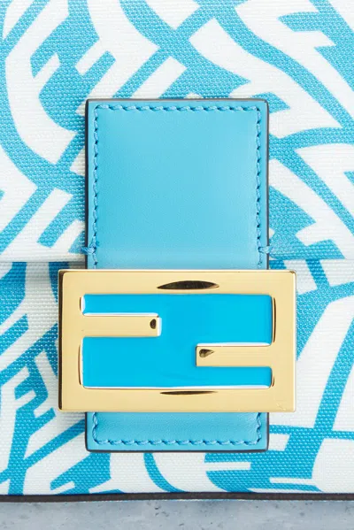 Pre-owned Fendi X Sarah Coleman Ff Vertigo Baguette In Blue