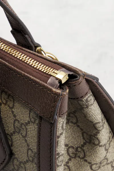 Pre-owned Gucci Ophidia Tote Bag In Sand