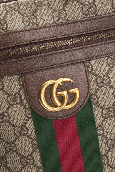 Pre-owned Gucci Ophidia Messenger Bag In Sand