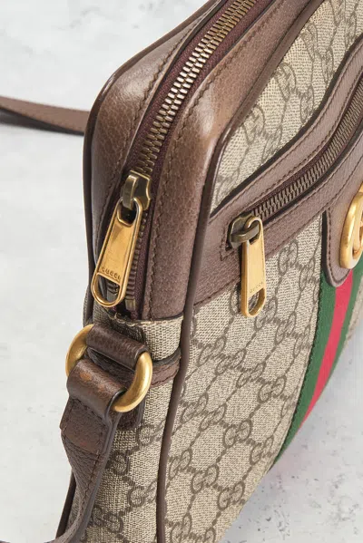 Pre-owned Gucci Ophidia Messenger Bag In Sand