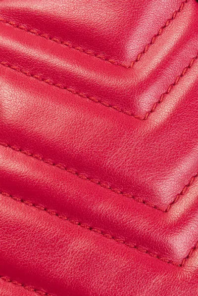 Pre-owned Gucci Mini Gg Marmont Shoulder Bag In Red