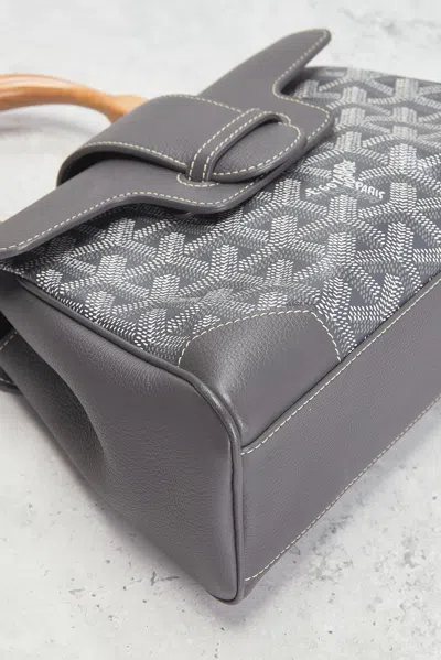 Pre-owned Goyard Mini Saigon Souple Handbag In Gray