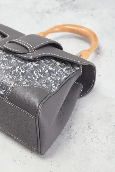 Pre-owned Goyard Mini Saigon Souple Handbag In Gray