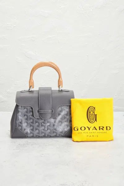 Pre-owned Goyard Mini Saigon Souple Handbag In Gray