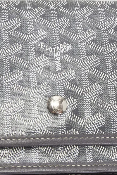 Pre-owned Goyard Plumet Pocket Wallet In Gray