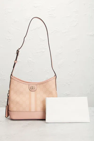 Pre-owned Gucci Ophidia Shoulder Bag In Pink