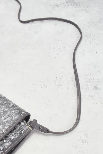 Pre-owned Goyard Plumet Pocket Wallet In Gray