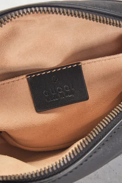 Pre-owned Gucci Gg Marmont Belt Bag In Black