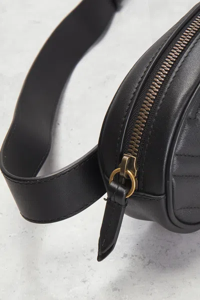 Pre-owned Gucci Gg Marmont Belt Bag In Black