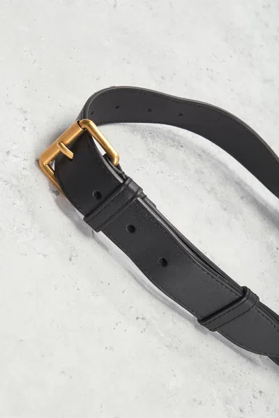 Pre-owned Gucci Gg Marmont Belt Bag In Black
