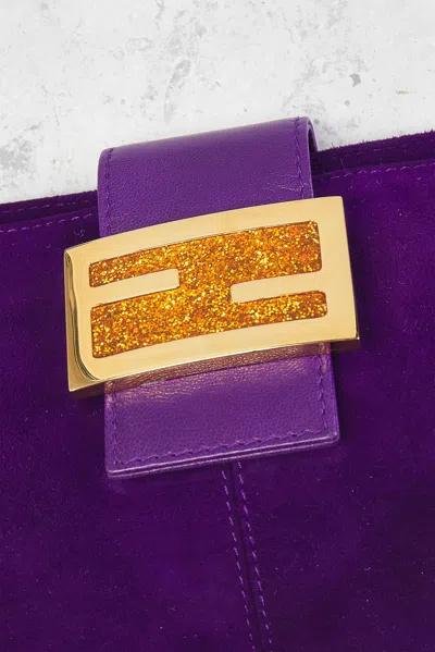Pre-owned Fendi Baguette Shoulder Bag In Purple