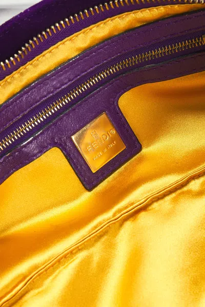 Pre-owned Fendi Baguette Shoulder Bag In Purple