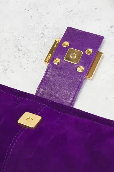Pre-owned Fendi Baguette Shoulder Bag In Purple