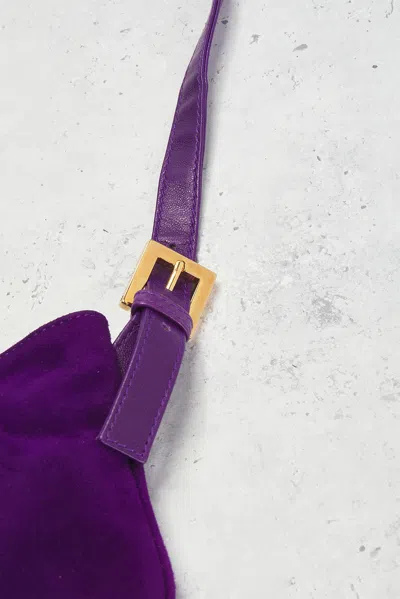 Pre-owned Fendi Baguette Shoulder Bag In Purple