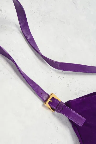 Pre-owned Fendi Baguette Shoulder Bag In Purple