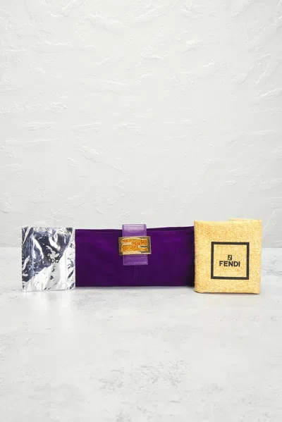 Pre-owned Fendi Baguette Shoulder Bag In Purple