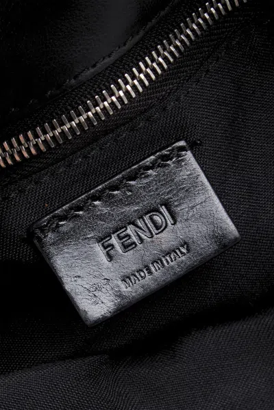 Pre-owned Fendi Zucca Baguette Shoulder Bag In Brown