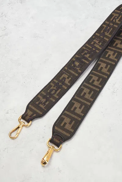 Pre-owned Fendi Zucca Ff 1974 Baguette Shoulder Bag In Brown