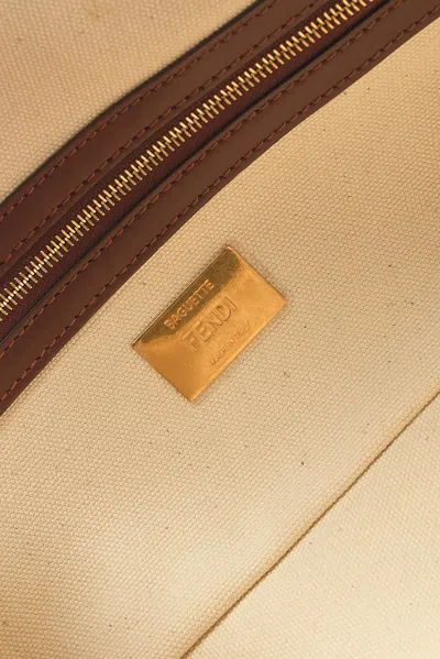 Pre-owned Fendi X Sarah Coleman Ff Fish Eye Embroidered Baguette Nm Shoulder Bag In Multi