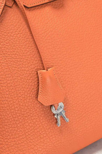 Pre-owned Hermes Togo Birkin 40 Handbag In Orange