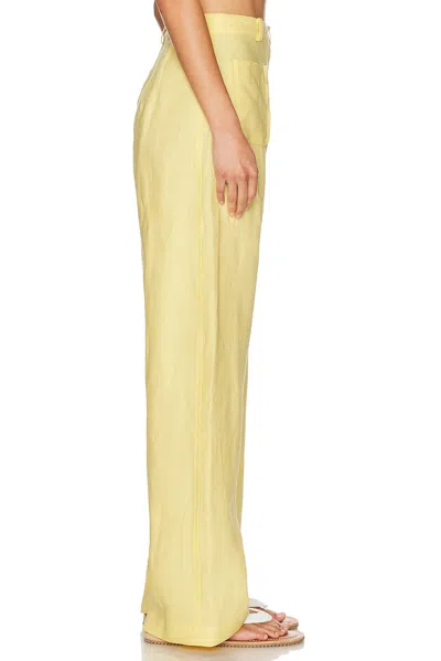 Matthew Bruch Barrel Button Pocket Pant In Yellow