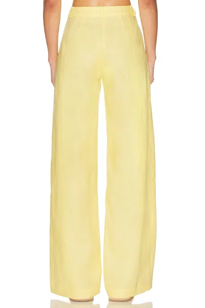 Matthew Bruch Barrel Button Pocket Pant In Yellow