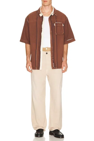 Marni Baggy Trousers In Brown